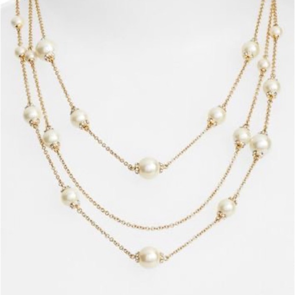 Kate spade pearls of wisdom three strand statement necklace